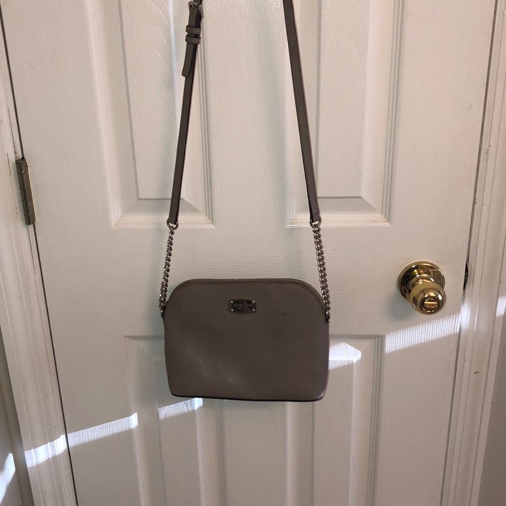 Michael Kors Mini Grey Purse with crossbody strap